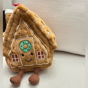 Jellycat Festive Gingerbread House Pillow